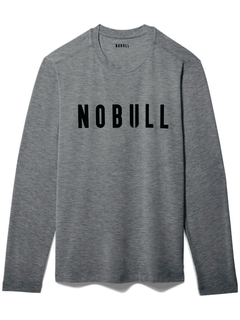 NOBULL Heather Grey Long Sleeve Logo Tee T-Shirt
